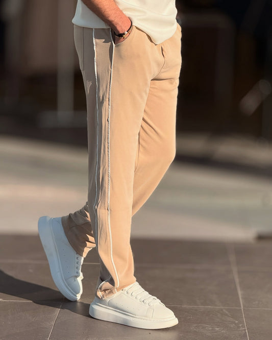 Beige Cotton Pants — Style 02