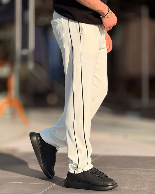White Cotton Pants — Style 02