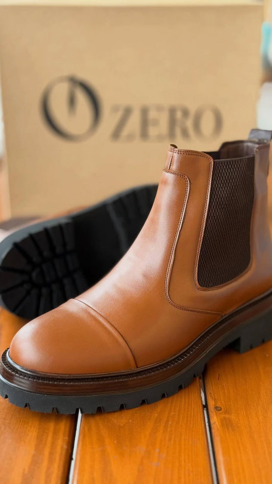 Light Brown Chelsea O,Zero Boots — Style 02