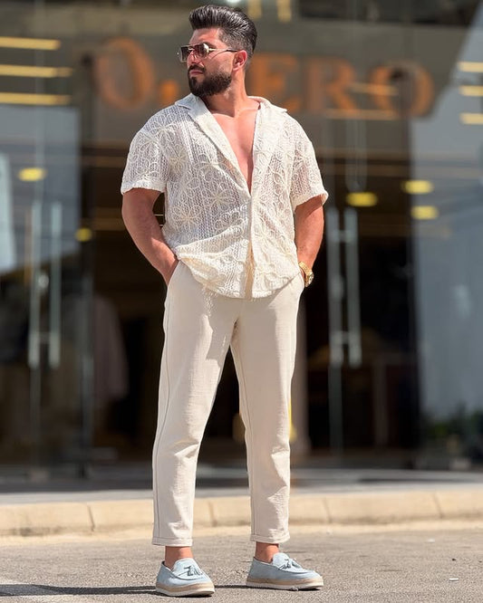 Beige/Off-White Transparent Shirt