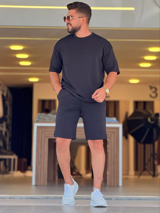 T-Shirt and Short Black Set