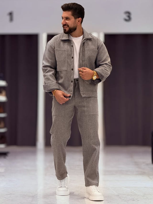 O,Zero Brand Grey Shirt Set