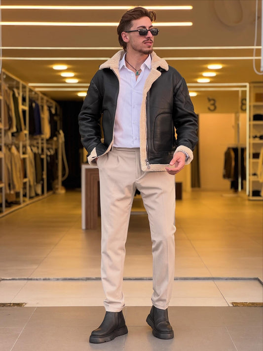Black Leather Jacket — Style 03