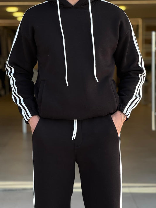 O,Zero Brand Black Hoody Set