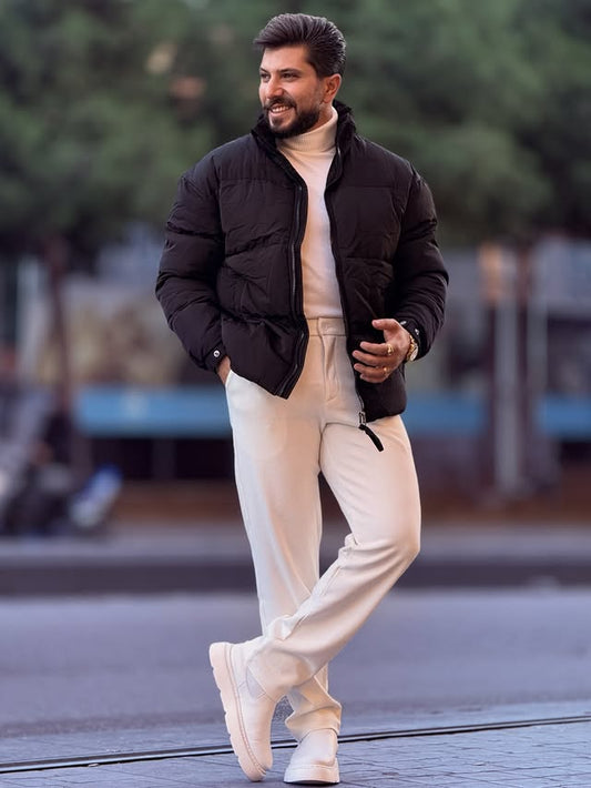 Black Puffer Jacket — Style 02