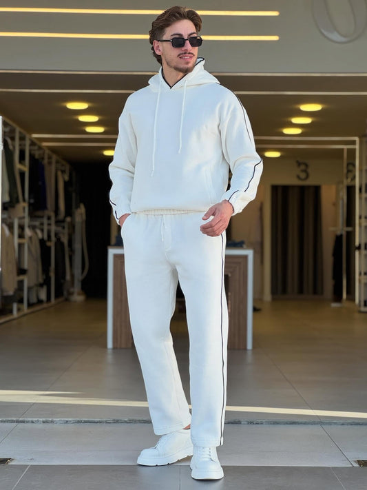 White Hoodie Set