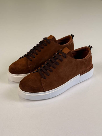 Dark Brown Chamois Shoes — Style 02