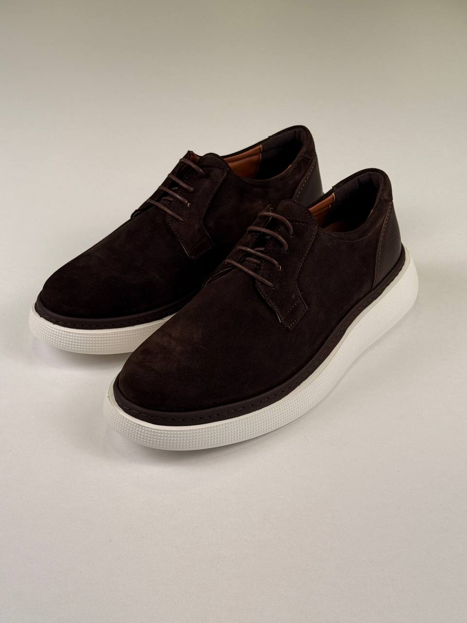 Dark Brown Chamois Shoes — Style 04