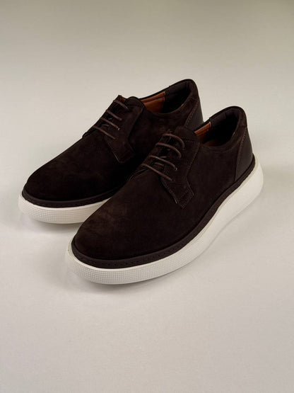 Dark Brown Chamois Shoes — Style 04