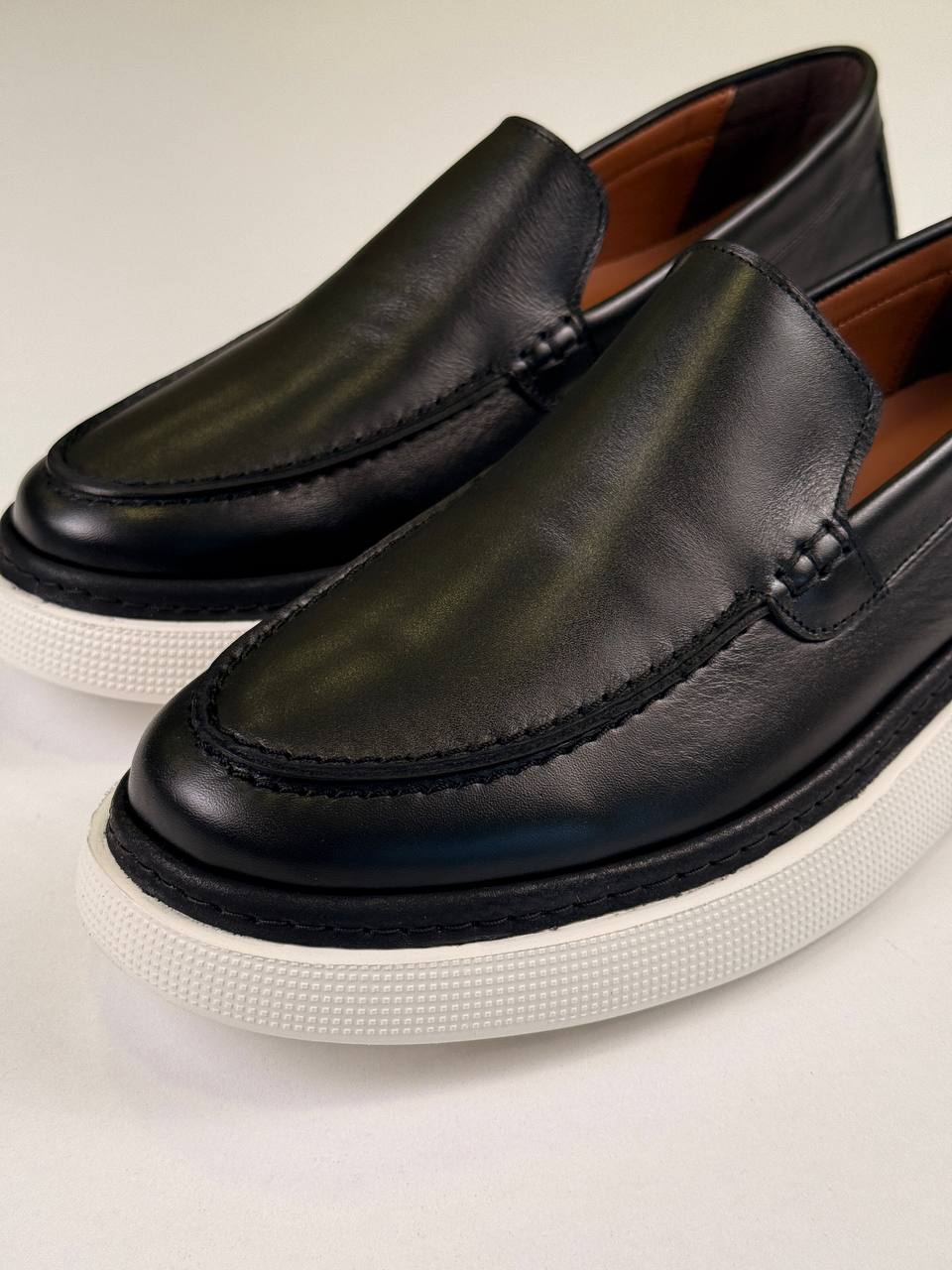 Black Leather Loafers