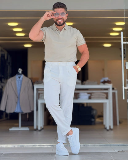 Light Beige Polo — Style 02