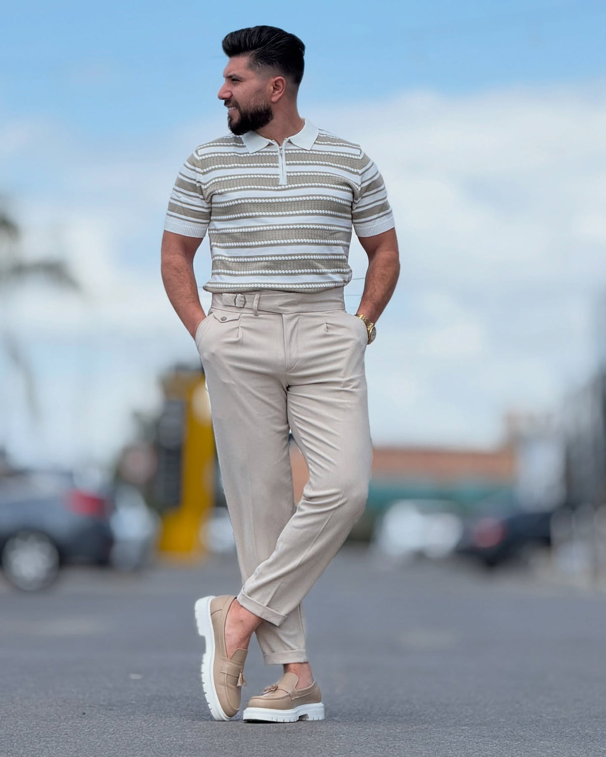 Blue and Grey Polo