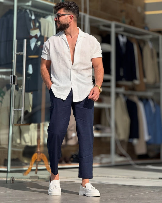 White Linen Shirt — Style 02