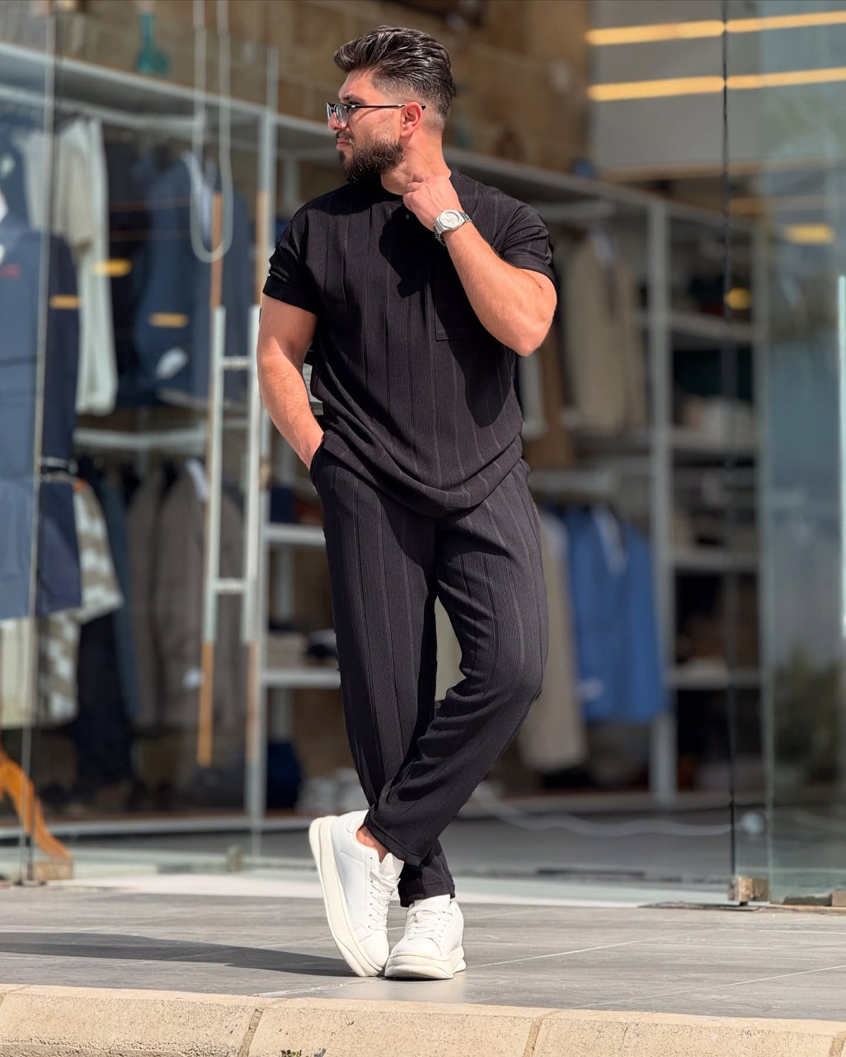 Black T-Shirt Set