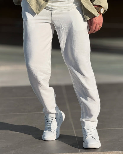 White Linen Pants — Style 02