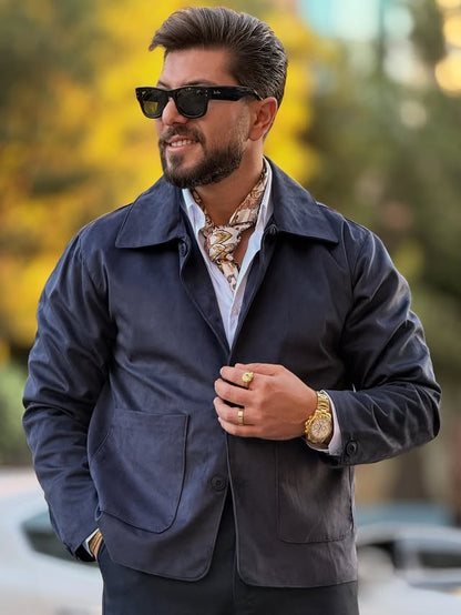 Petroleum Velvet Jacket