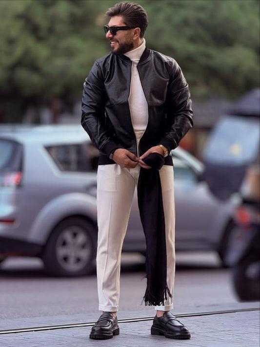 Black Leather Jacket — Style 05