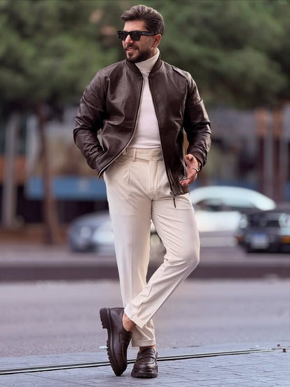 Dark Brown Leather Jacket