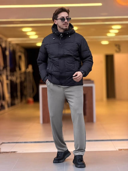 Black Puffer Jacket — Style 03