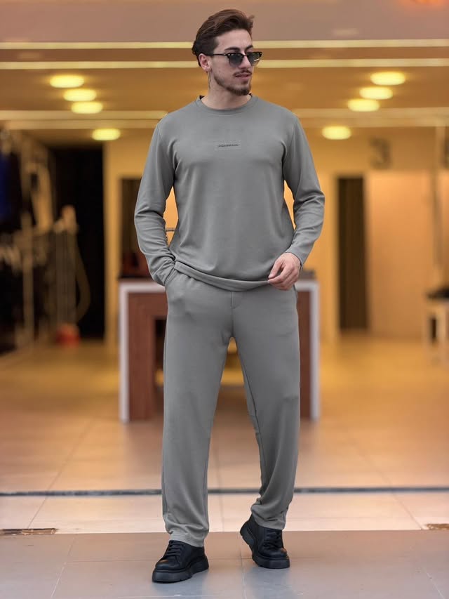 Grey T-Shirt and Pants Set