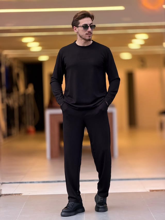 Black T-Shirt and Pants Set