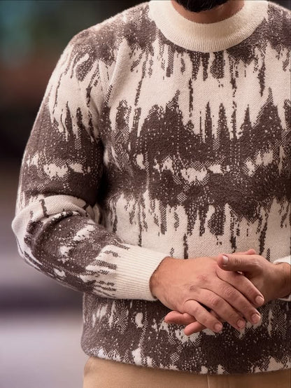 Off-White and Brown Sweater