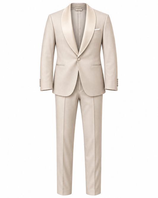 Champagne Ivory Tuxedo Suit by O,Zero