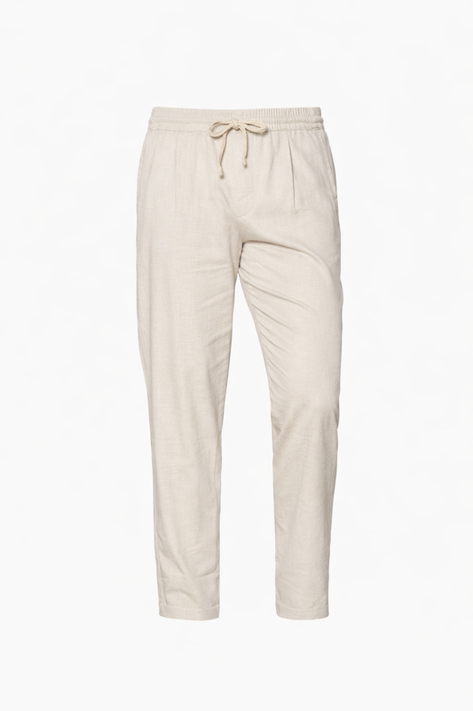 Light Beige Linen Pants by O,Zero