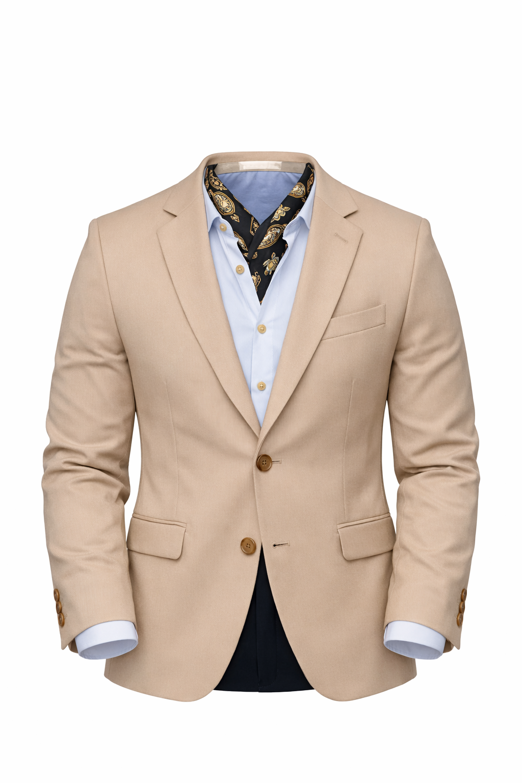 Beige Blazer by O,Zero