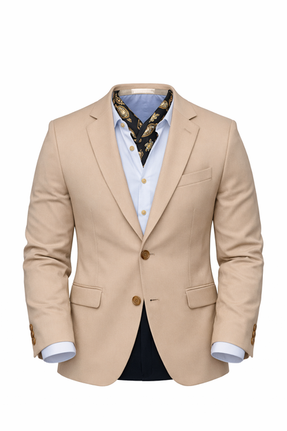 Beige Blazer by O,Zero