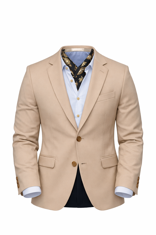 Beige Blazer by O,Zero