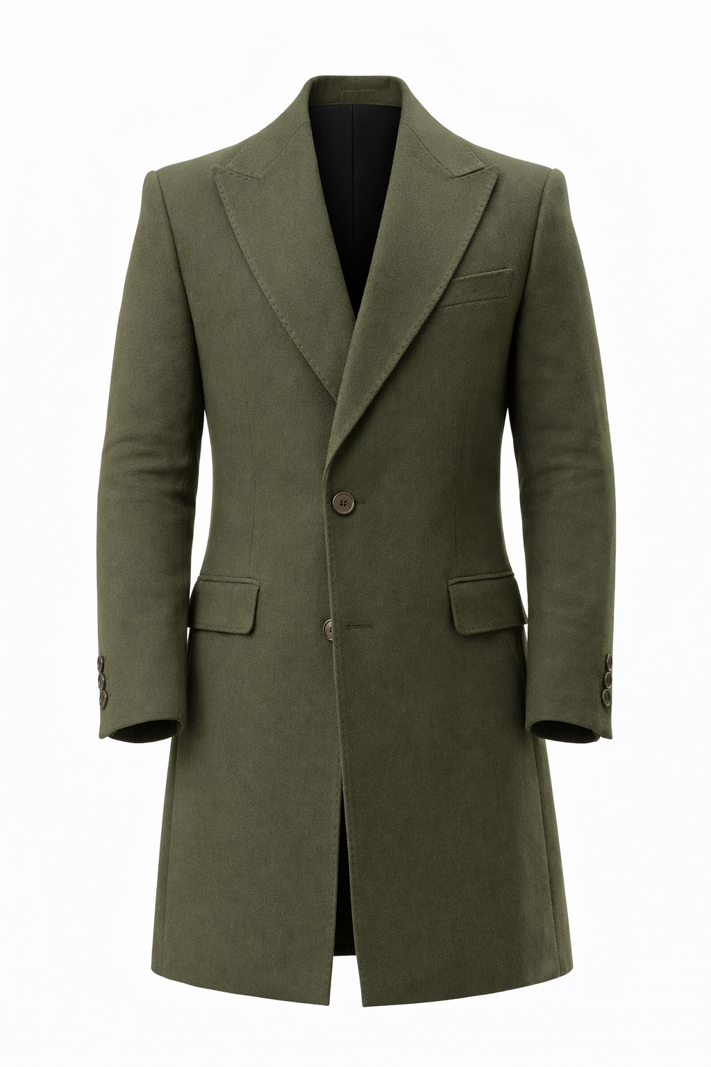Olive Green Over Coat by O,Zero