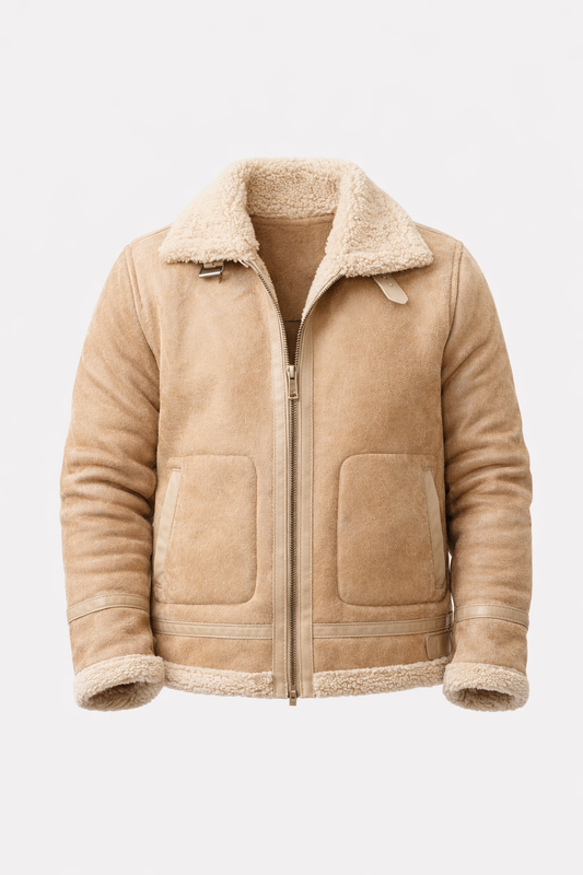 Beige Fur Casual Jacket by O,Zero