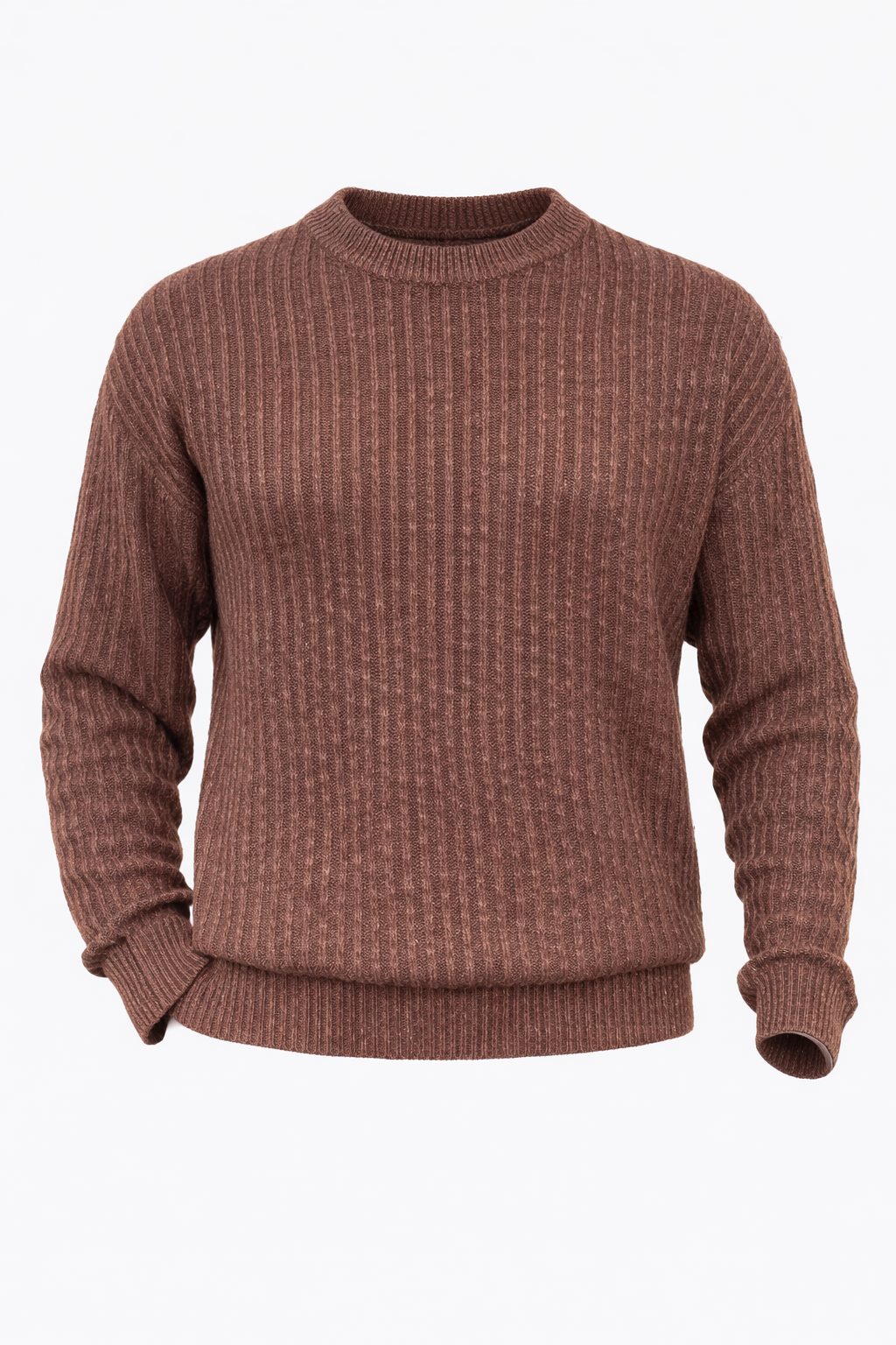 Brown Knitted Sweater by O,Zero