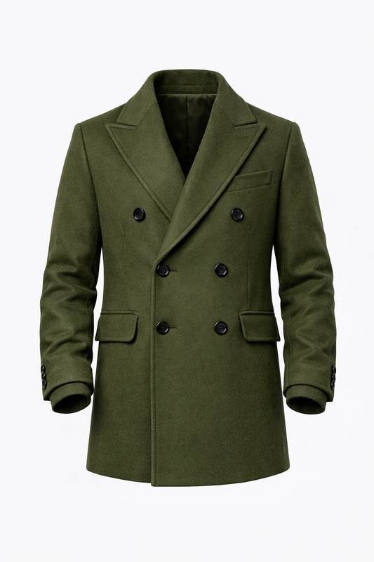 Olive Green Dubetti Coat by O,Zero