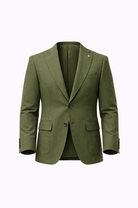 Olive Green Blazer by O,Zero