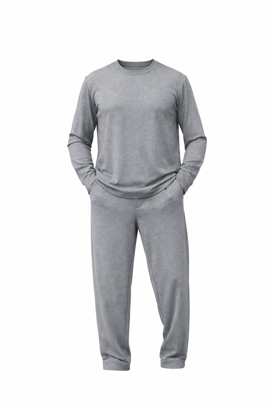 Grey T-Shirt and Pants Set by O,Zero