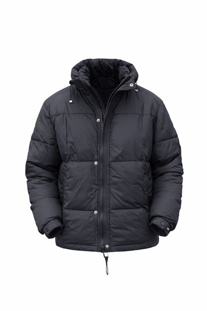 Black Puffer Jacket by O,Zero