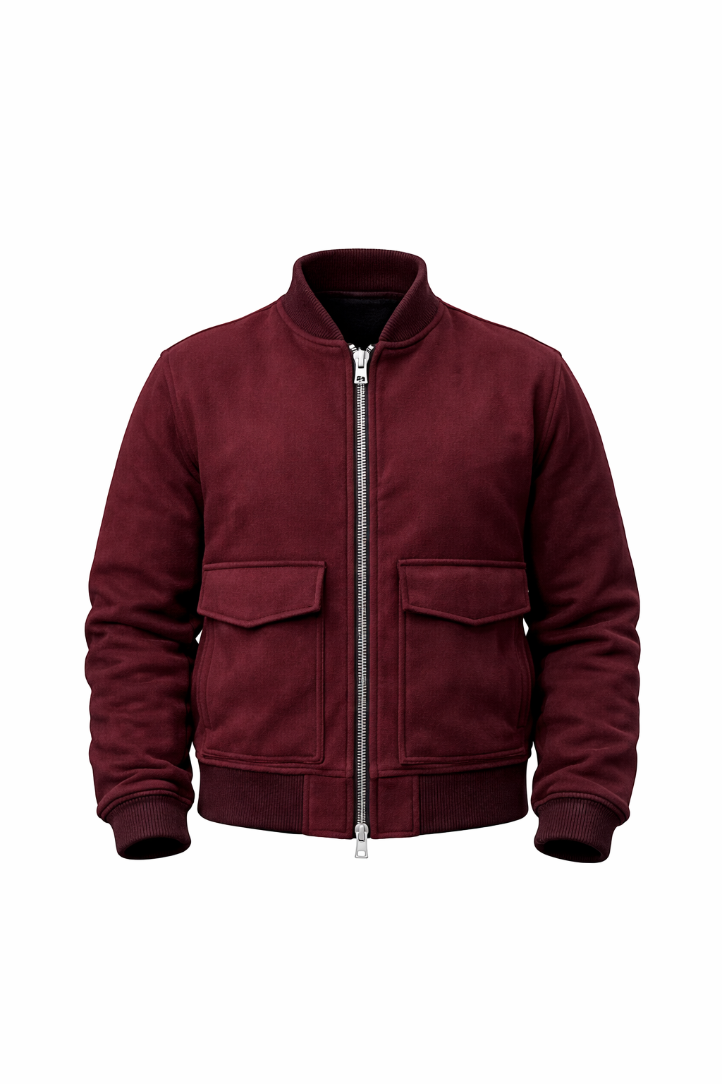 Burgundy Leather Jacket by O,Zero