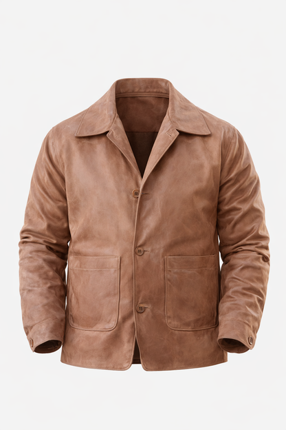 Light Brown Velvet Jacket by O,Zero
