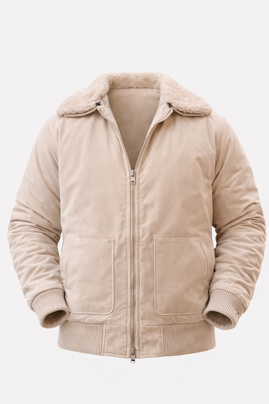 Beige Jacket by O,Zero