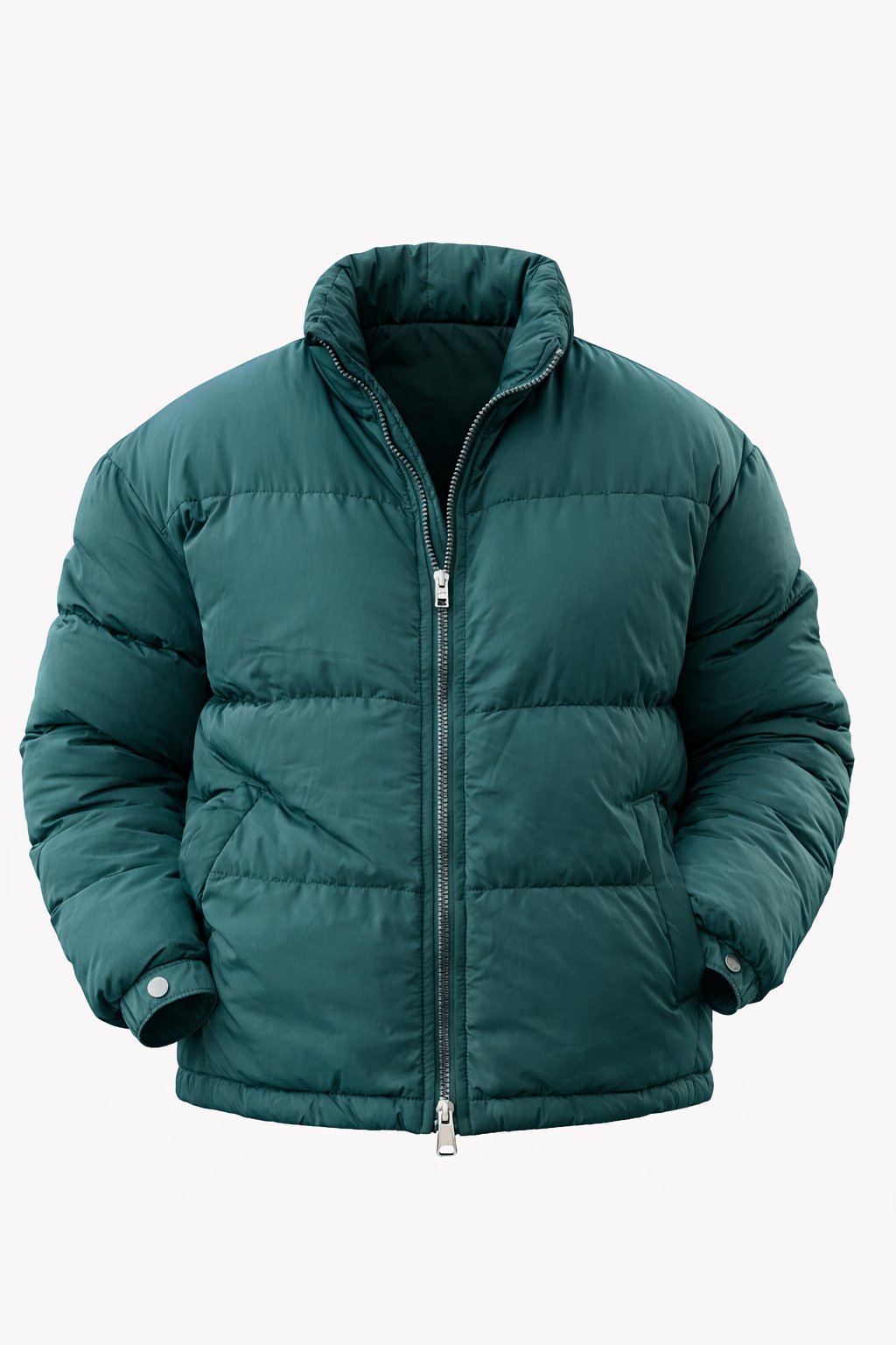 Green Puffer Jacket by O,Zero