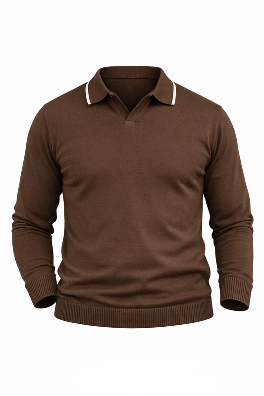 Brown Polo by O,Zero