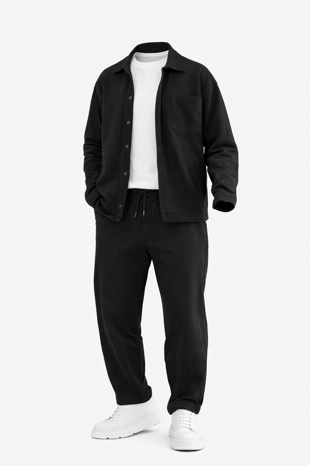 Black Shirt Set by O,Zero