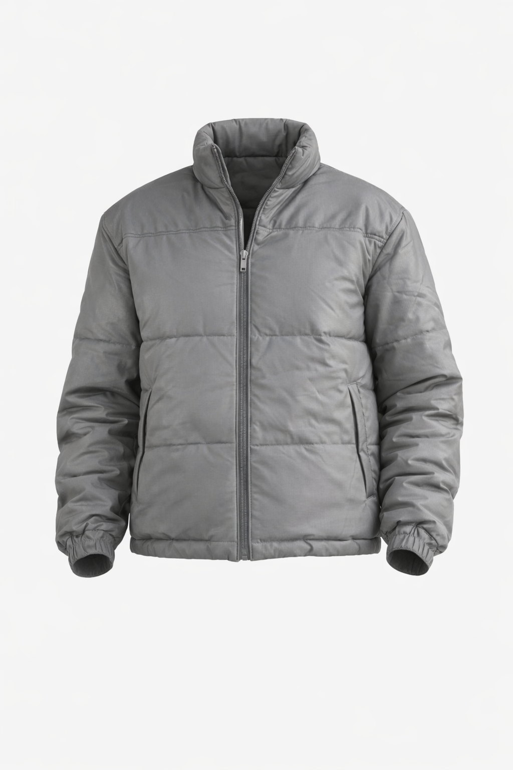 Grey Puffer Jacket by O,Zero