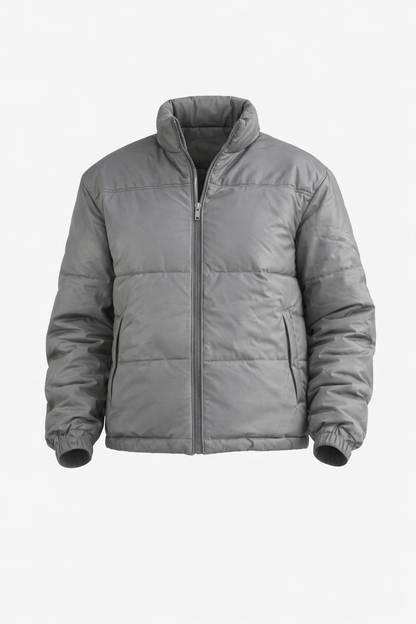 Grey Puffer Jacket by O,Zero