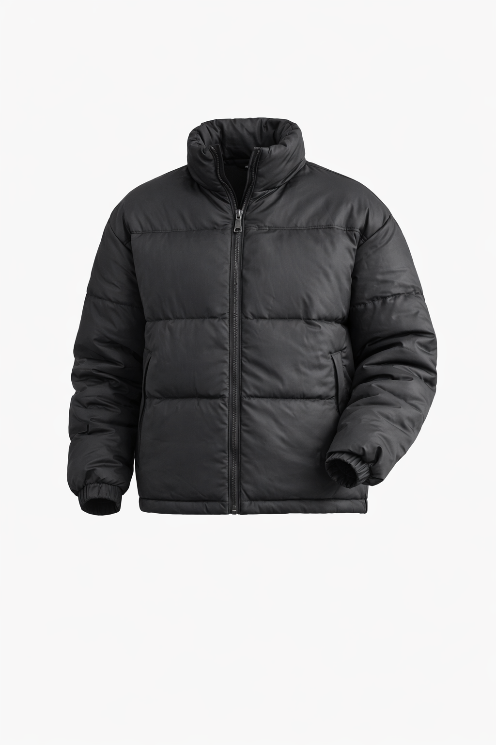 Black Puffer Jacket by O,Zero
