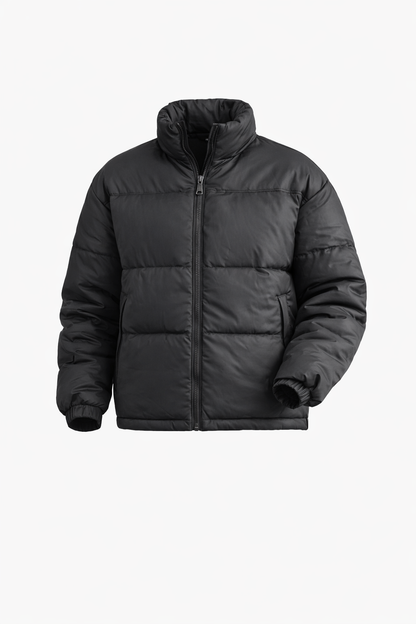 Black Puffer Jacket by O,Zero