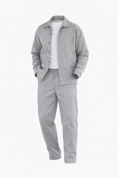 Grey Shirt Set by O,Zero