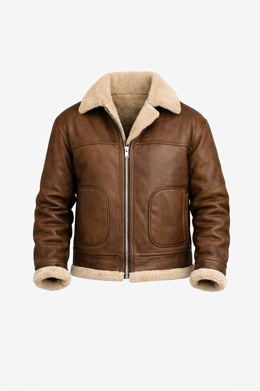 Brown Leather Jacket by O,Zero